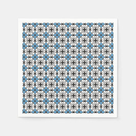 Servilleta De Papel Patrón geométrico azul