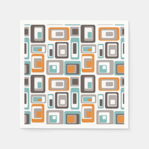 Servilleta De Papel Patrón geométrico brillante.