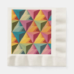 Servilleta De Papel Patrón geométrico de triángulo audaz