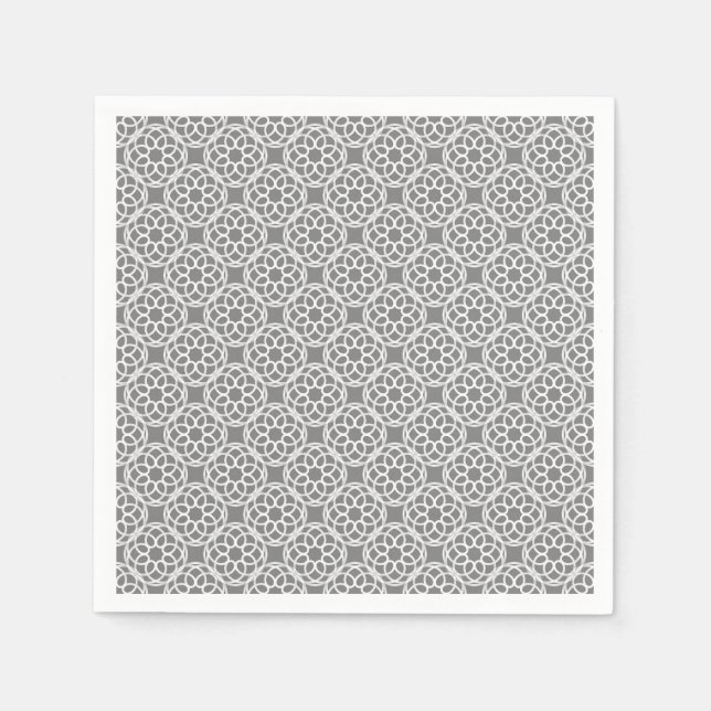 Servilleta De Papel Patrón geométrico gris blanco sin fisuras (Anverso)