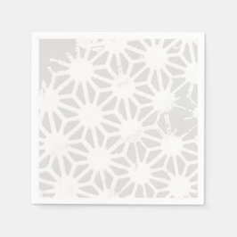 Servilleta De Papel Patrón geométrico gris pálido