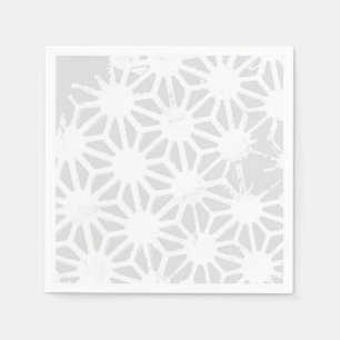 Servilleta De Papel Patrón geométrico gris pálido