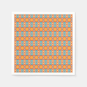 Servilleta De Papel Patrón geométrico interconectado con colo vibrante