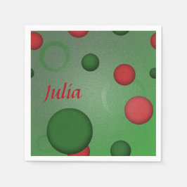 Servilleta De Papel Patrón geométrico: los círculos en verde cualquier
