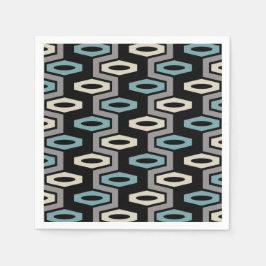 Servilleta De Papel Patrón geométrico Minimalista retro