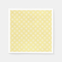 Servilleta De Papel Patrón geométrico moderno en amarillo pastel solea