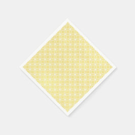 Servilleta De Papel Patrón geométrico moderno en amarillo pastel solea