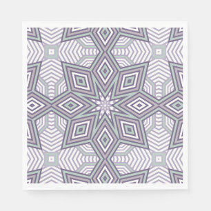 Servilleta De Papel Patrón geométrico multicolor retro