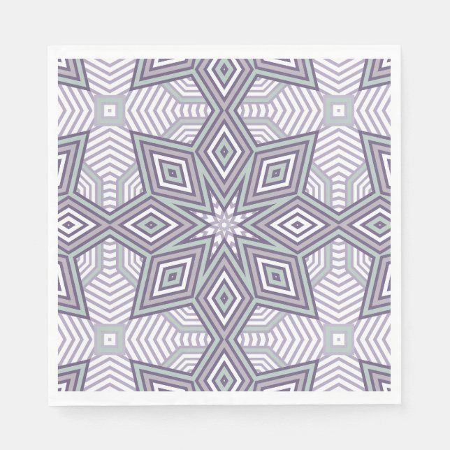 Servilleta De Papel Patrón geométrico multicolor retro (Anverso)