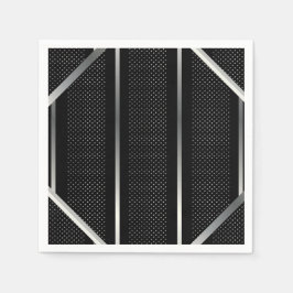 Servilleta De Papel Patrón geométrico plateado moderno Arte estilo neg