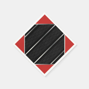 Servilleta De Papel Patrón geométrico plateado moderno Arte estilo neg