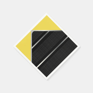 Servilleta De Papel Patrón geométrico plateado moderno Arte estilo neg