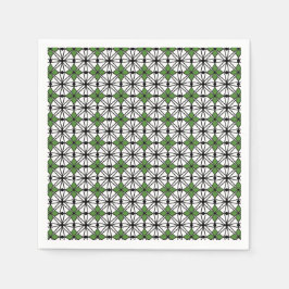 Servilleta De Papel Patrón geométrico verde