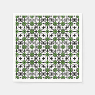 Servilleta De Papel Patrón geométrico verde