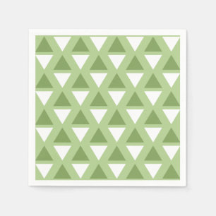 Servilleta De Papel Patrón geométrico verde pastel simple