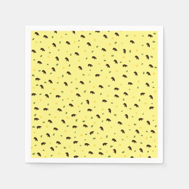 Servilleta De Papel Patrón hipopótamo (Anverso)