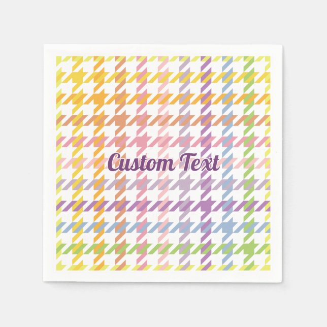 Servilleta De Papel Patrón Houndstap de arco iris (Anverso)