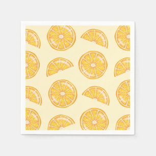 Servilleta De Papel Patrón Ilustrado De Las Piezas De Fruta De Los Cít