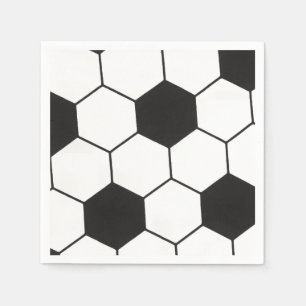 Servilleta De Papel Patrón Inspirado en Balón de Fútbol Estampado Geom