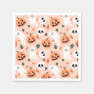 Servilleta De Papel Patrón Jack-O-Lantern y fantasma