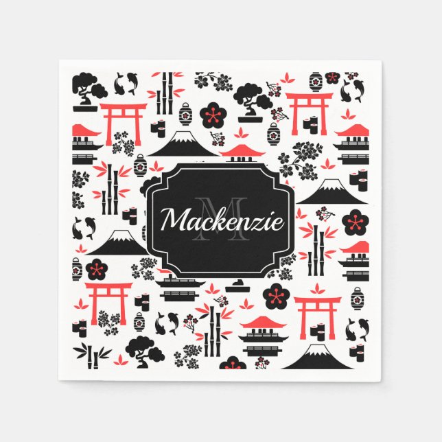 Servilleta De Papel Patrón japonés (Anverso)