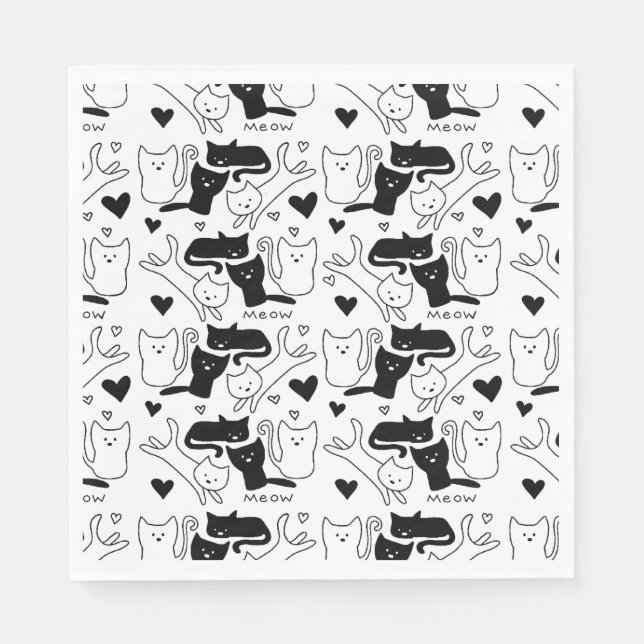 Servilleta De Papel Patrón Kitty Galore (Anverso)