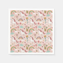 Patrón mágico de unicornio rosa y arcoíris para ni