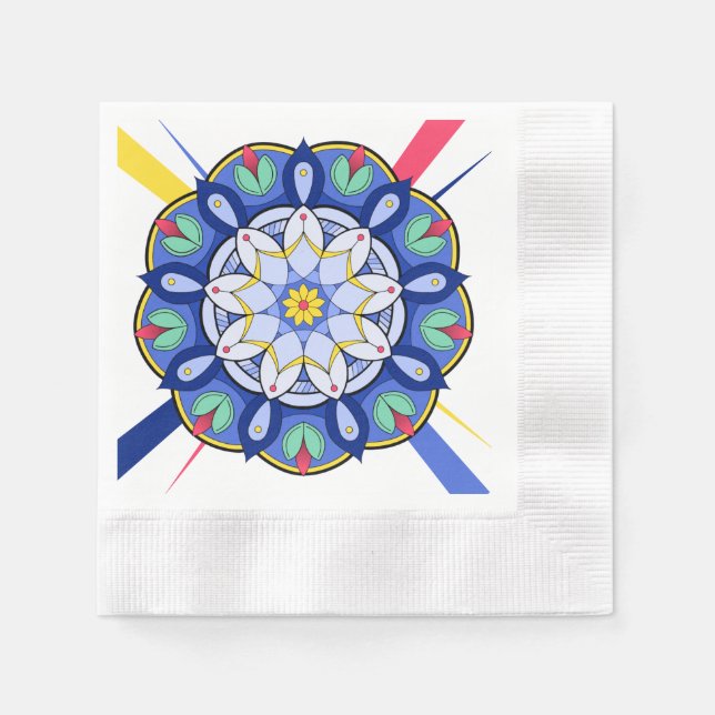 Servilleta De Papel Patrón Mandala 01 Napkin (Anverso)