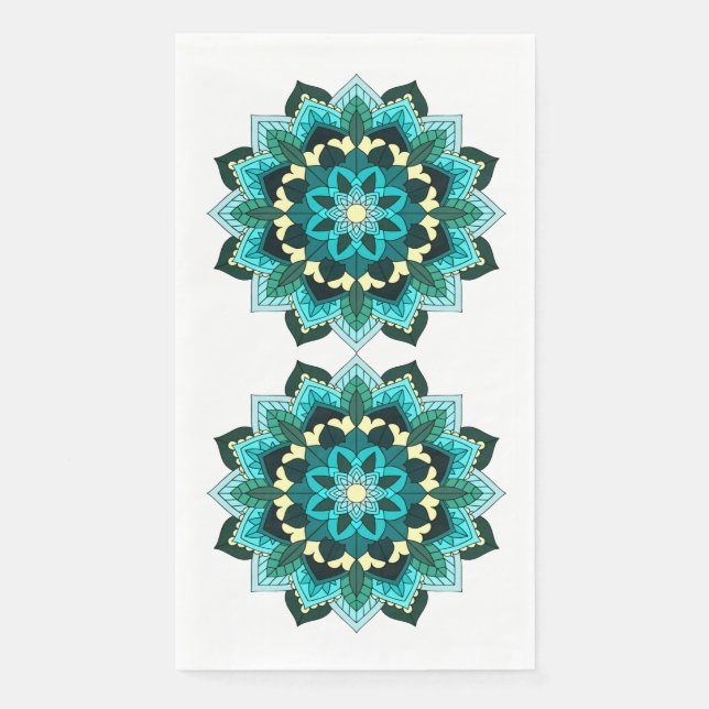 Servilleta De Papel Patrón Mandala 02 en agua (Anverso)