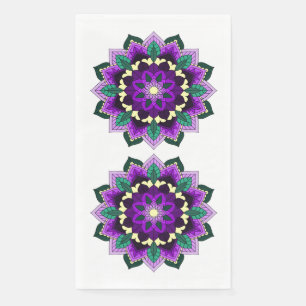 Servilleta De Papel Patrón Mandala 02 en morado