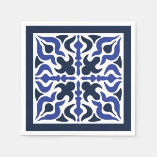Servilleta De Papel Patrón marroquí azul