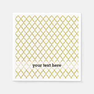 Servilleta De Papel Patrón marruecos de oro elegante