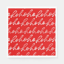 Servilleta De Papel Patrón moderno de Navidades rojos y blancos