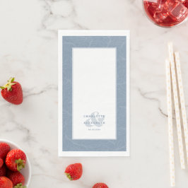 Servilleta De Papel Patrón moderno de novia y novio de boda azul polvo