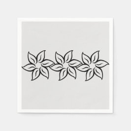 Servilleta De Papel Patrón moderno estilizado gris plateado de moda