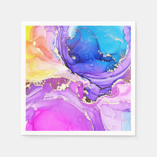 Servilleta De Papel Patrón morado y azul minimal sin fisuras con brill