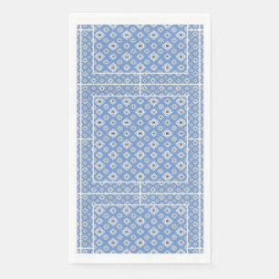 Servilleta De Papel Patrón mosaico 02.BW LBlue BG