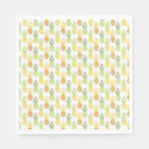 Servilleta De Papel Patrón multicolor de piña afrutada veraniega