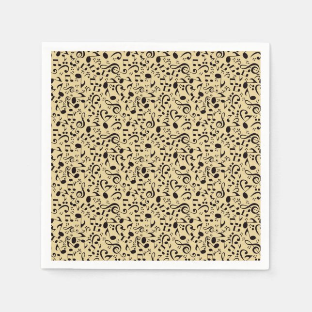 Servilleta De Papel Patrón musical (Anverso)