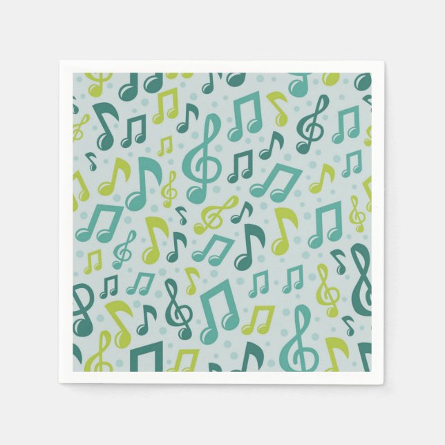 Servilleta De Papel Patrón musical (Anverso)