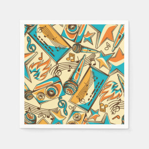 Servilleta De Papel Patrón musical