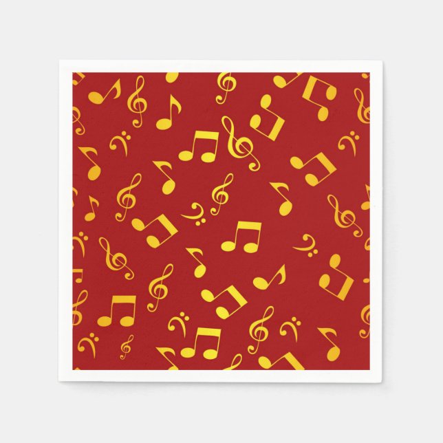 Servilleta De Papel Patrón musical (Anverso)