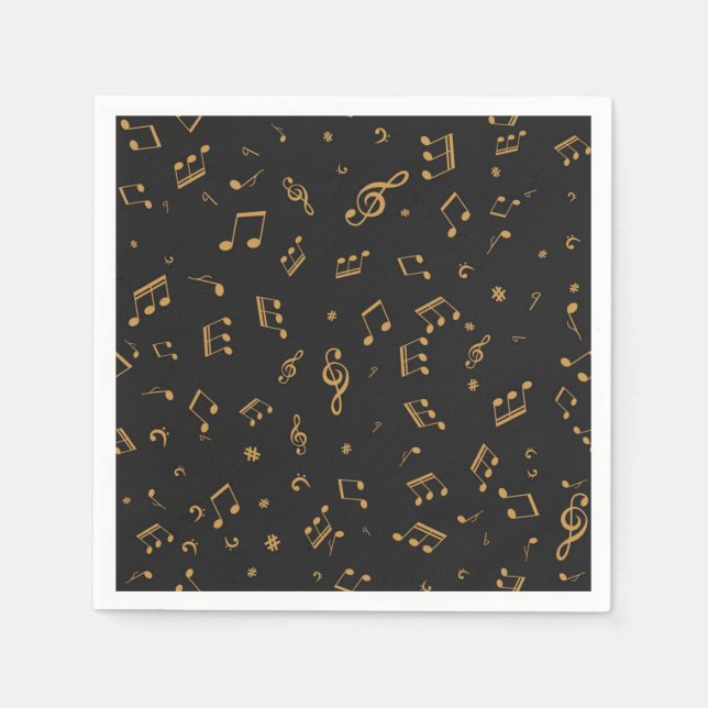 Servilleta De Papel Patrón musical (Anverso)