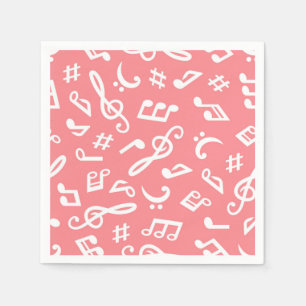 Servilleta De Papel Patrón musical