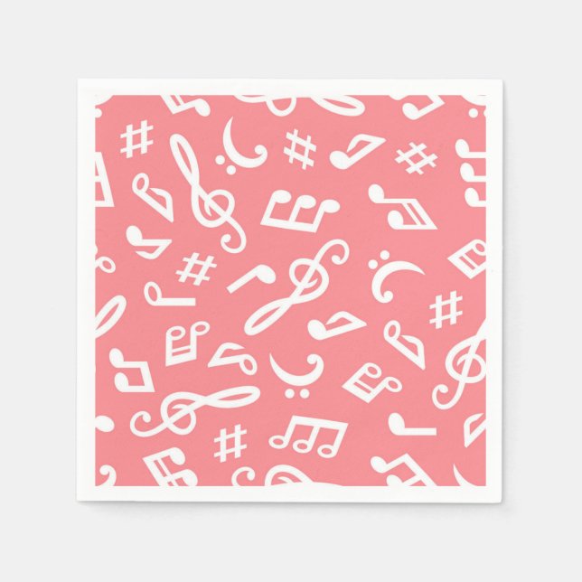 Servilleta De Papel Patrón musical (Anverso)