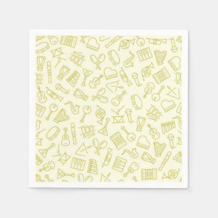 Servilleta De Papel Patrón musical