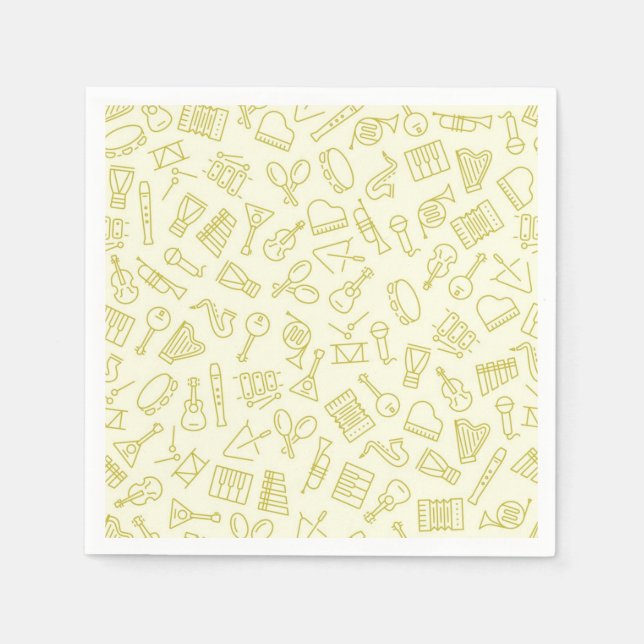 Servilleta De Papel Patrón musical (Anverso)