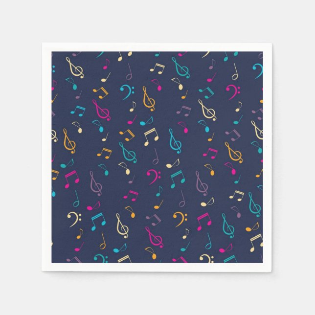 Servilleta De Papel Patrón musical (Anverso)