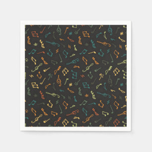 Servilleta De Papel Patrón musical