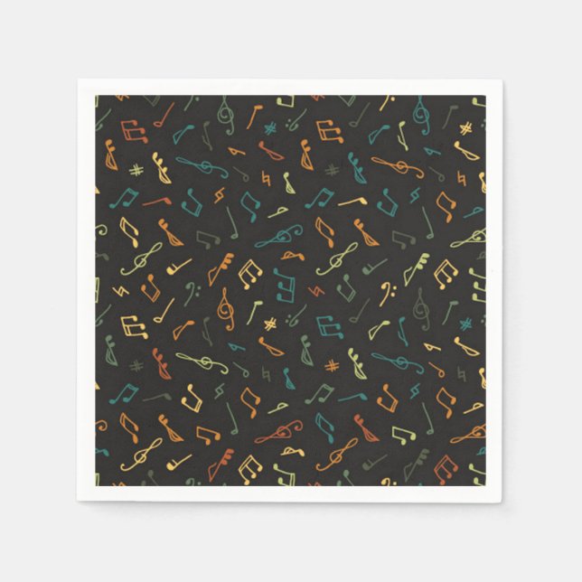 Servilleta De Papel Patrón musical (Anverso)